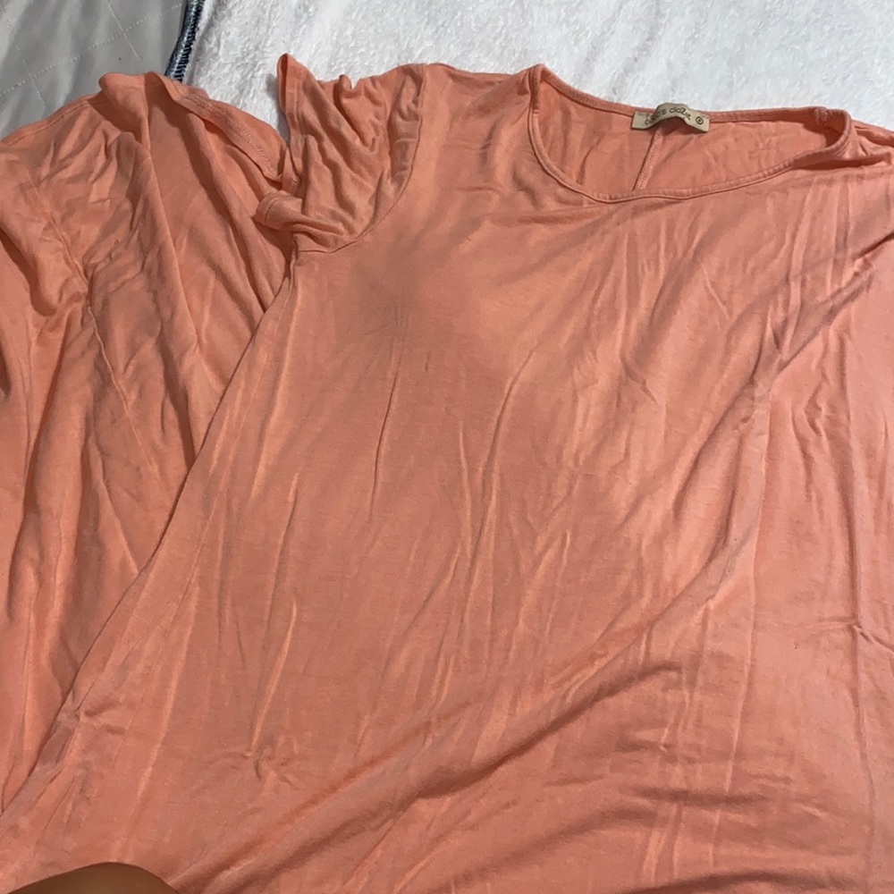 Long Coral Tshirt Dress